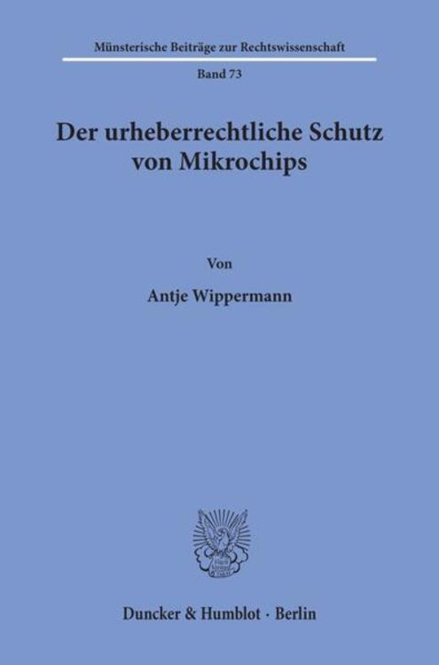 Produktbild: Der urheberrechtliche Schutz von Mikrochips.