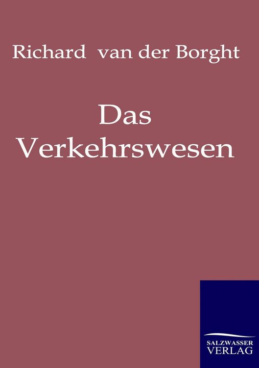 Produktbild: Das Verkehrswesen