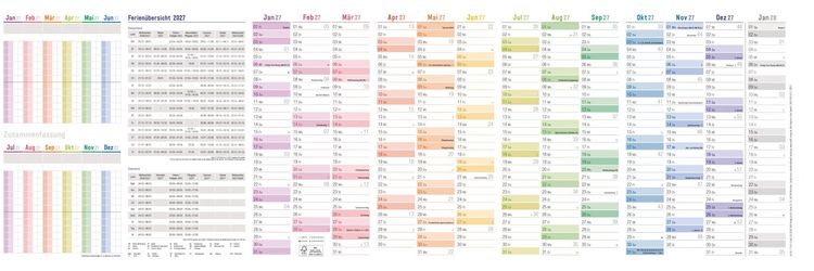 Produktbild: Urlaubs-/Team-Kalender Leporello A4 2027