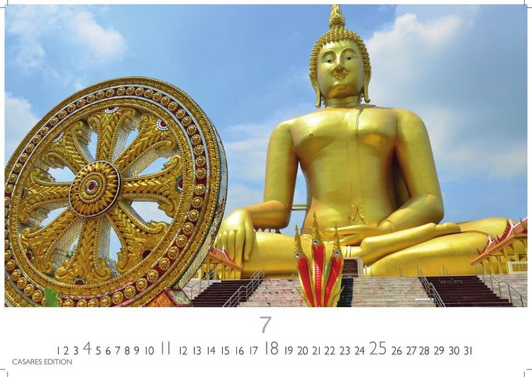 Produktbild: Buddhas Kalender 2027 &ndash; Wandkalender | Fotokalender Asien 24x35cm -Spirituelle Abbildungen Buddhas | Perfekt f&uuml;r Meditation & Raumdekoration