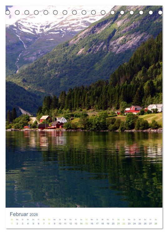Produktbild: Norwegen - Unterwegs im Fjordland (Tischkalender 2026 DIN A5 hoch), CALVENDO Monatskalender