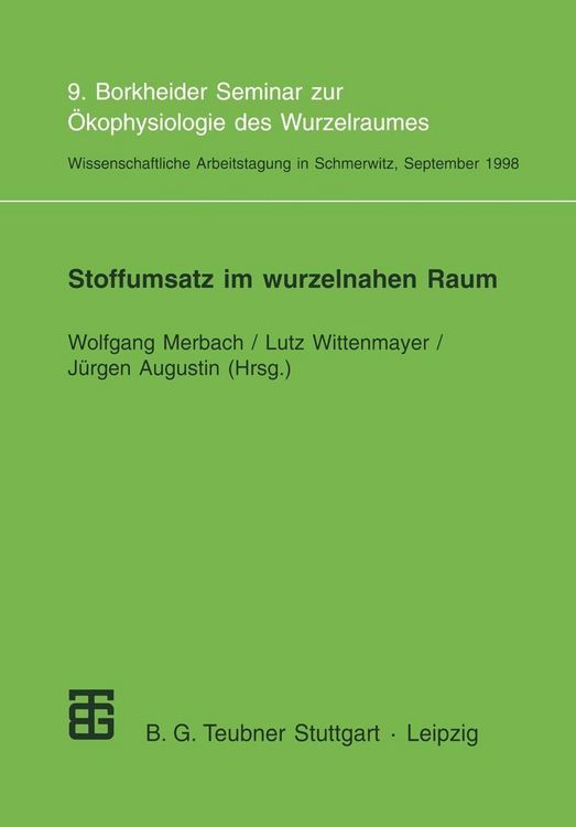 Produktbild: Stoffumsatz im wurzelnahen Raum