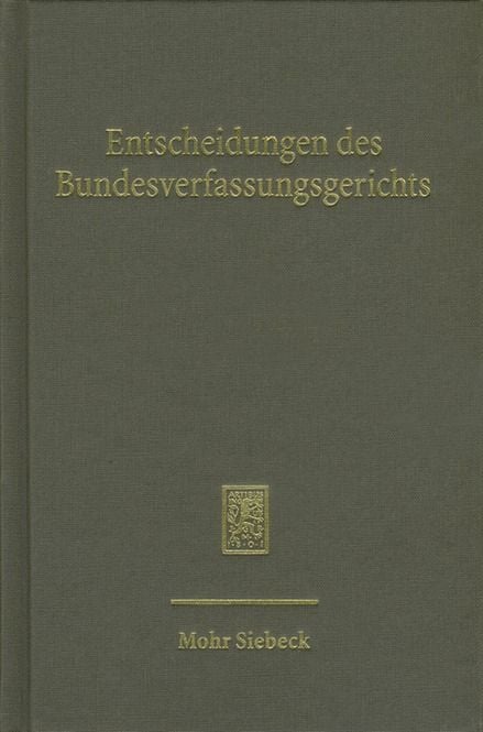 Produktbild: Entscheidungen des Bundesverfassungsgerichts (BVerfGE)