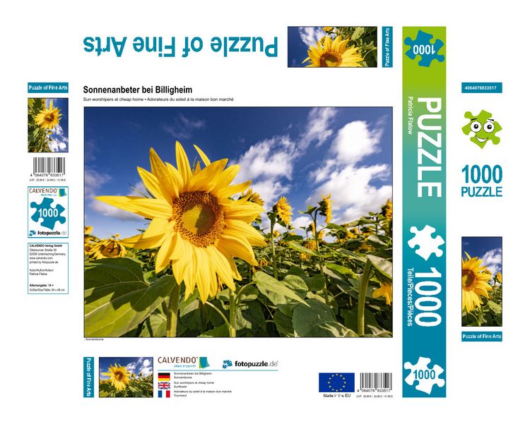 Produktbild: CALVENDO Puzzle Sonnenanbeter bei Billigheim | 1000 Teile Lege-Gr&ouml;&szlig;e 64x48cm Foto-Puzzle f&uuml;r gl&uuml;ckliche Stunden