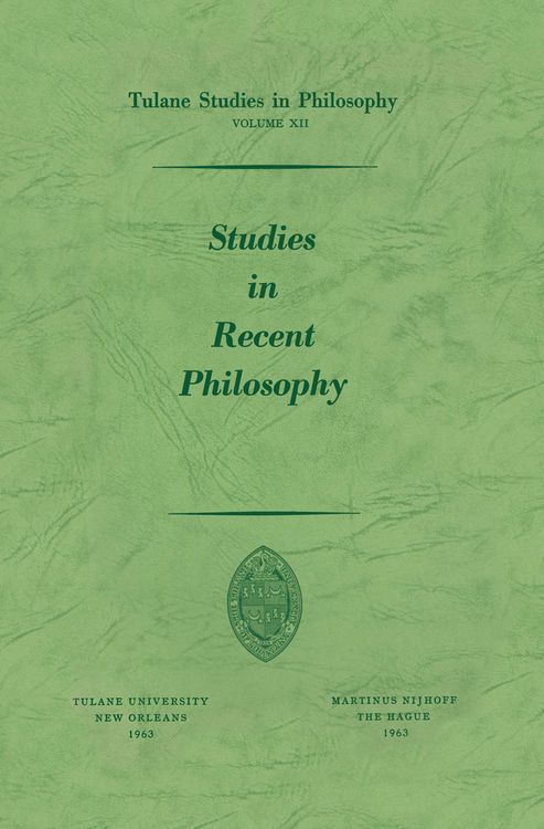 Produktbild: Studies in Recent Philosophy
