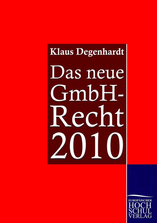 Produktbild: Das neue GmbH-Recht 2010