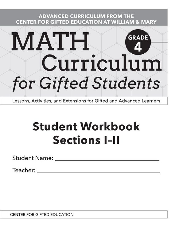 Produktbild: Math Curriculum for Gifted Students