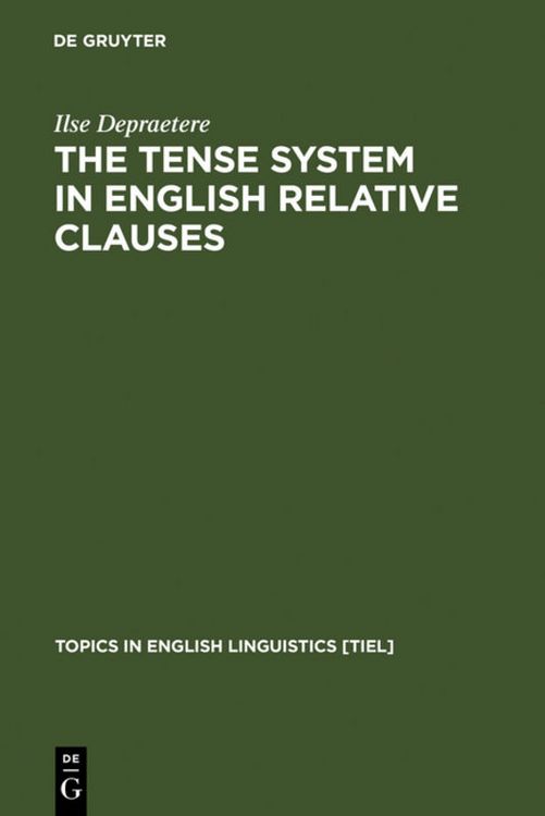 Produktbild: The Tense System in English Relative Clauses
