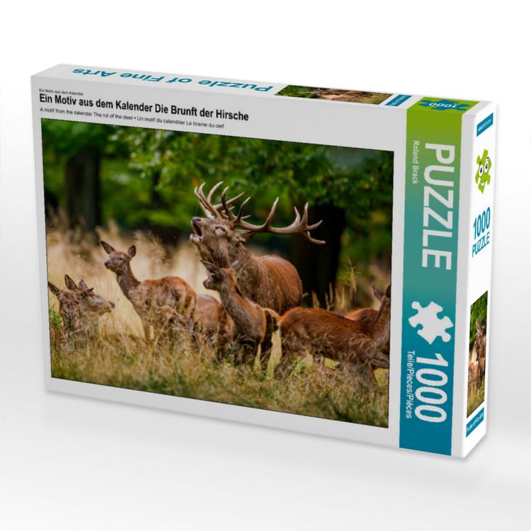 Produktbild: CALVENDO Puzzle Ein Motiv aus dem Kalender Die Brunft der Hirsche | 1000 Teile Lege-Gr&ouml;&szlig;e 64x48cm Foto-Puzzle f&uuml;r gl&uuml;ckliche Stunden