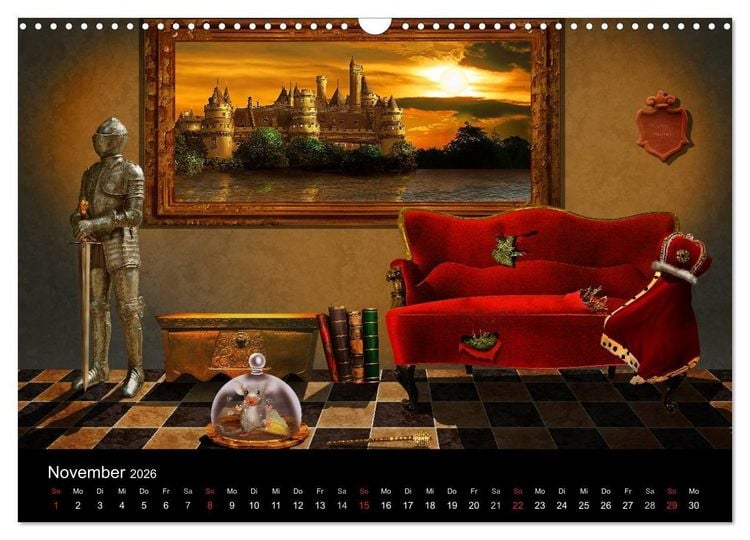 Produktbild: Mystische und romantische M&auml;rchenwelt Mausopardia (Wandkalender 2026 DIN A3 quer), CALVENDO Monatskalender