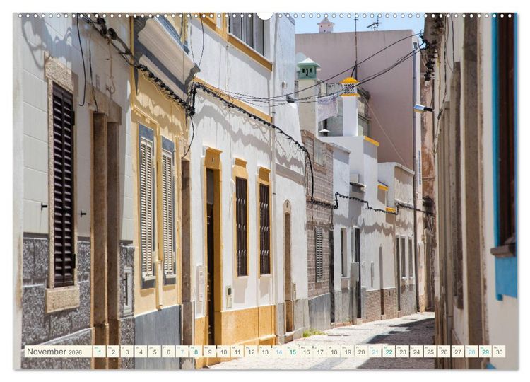 Produktbild: Algarve real - Impressionen aus Olh&atilde;o und Tavira (hochwertiger Premium Wandkalender 2026 DIN A2 quer), Kunstdruck in Hochglanz