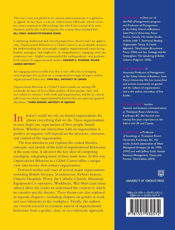 Produktbild: Organizational Behaviour in a Global Context