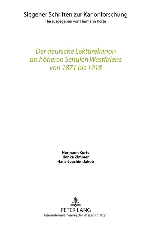 Produktbild: Der deutsche Lekt&uuml;rekanon an h&ouml;heren Schulen Westfalens von 1871 bis 1918