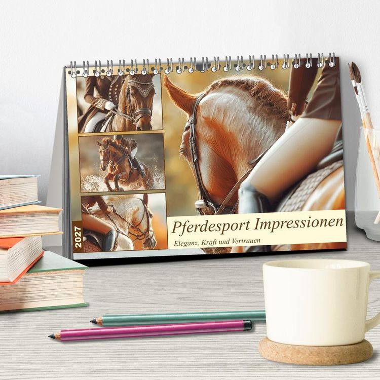 Produktbild: Pferdesport Impressionen. Eleganz, Kraft und Vertrauen (Tischkalender 2027 DIN A5 quer), CALVENDO Monatskalender