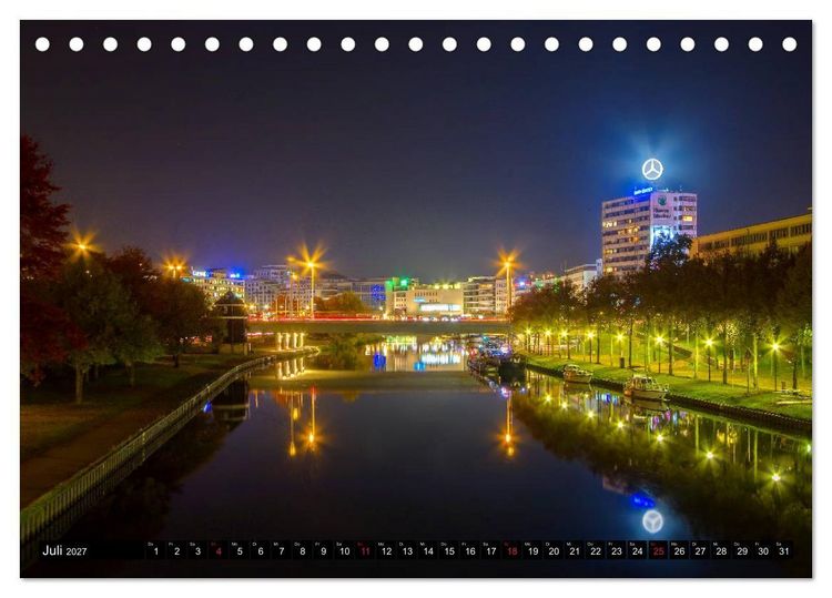 Produktbild: City Lights Saarbr&uuml;cken (Tischkalender 2027 DIN A5 quer), CALVENDO Monatskalender
