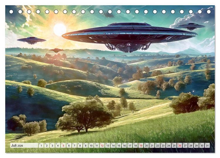 Produktbild: Besuch von einem anderen Stern (Tischkalender 2026 DIN A5 quer), CALVENDO Monatskalender