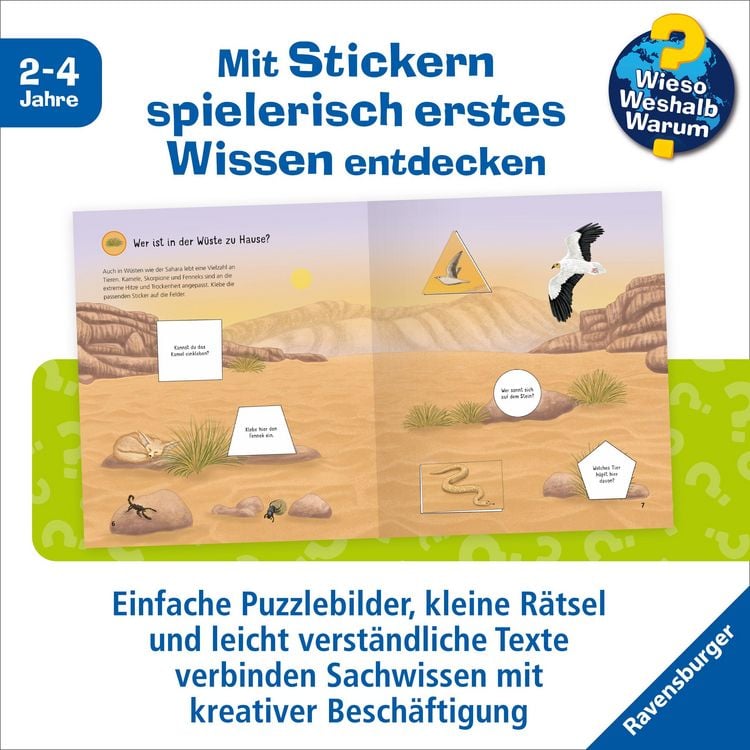 Produktbild: Wieso? Weshalb? Warum? junior Stickerheft - Tiere der Welt