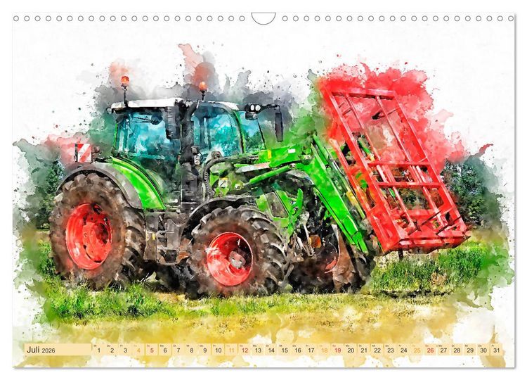 Produktbild: Traktoren - malerische Kraftpakete in der Landwirtschaft (Wandkalender 2026 DIN A3 quer), CALVENDO Monatskalender