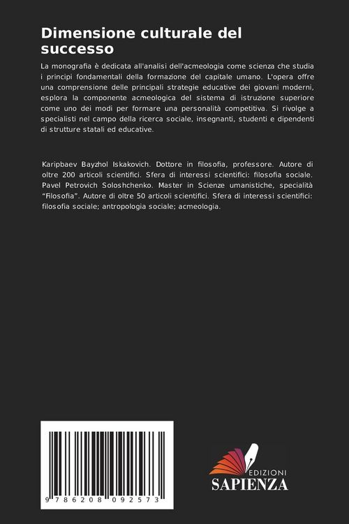 Produktbild: Dimensione culturale del successo