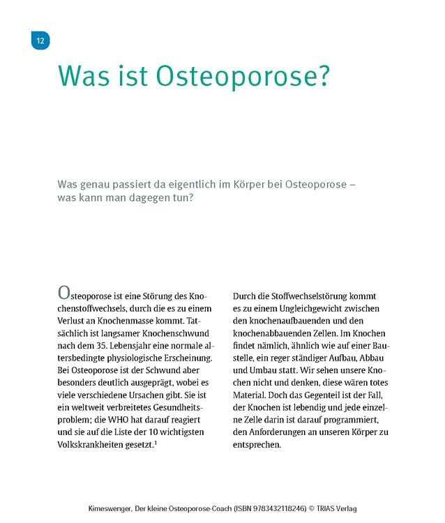 Produktbild: Der kleine Osteoporose-Coach