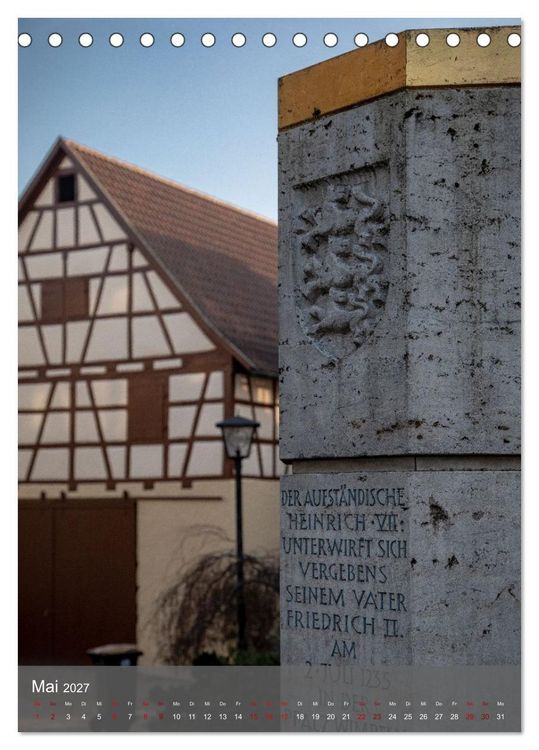 Produktbild: Deutschlands sch&ouml;nste Altstadt - Bad Wimpfen (Tischkalender 2027 DIN A5 hoch), CALVENDO Monatskalender