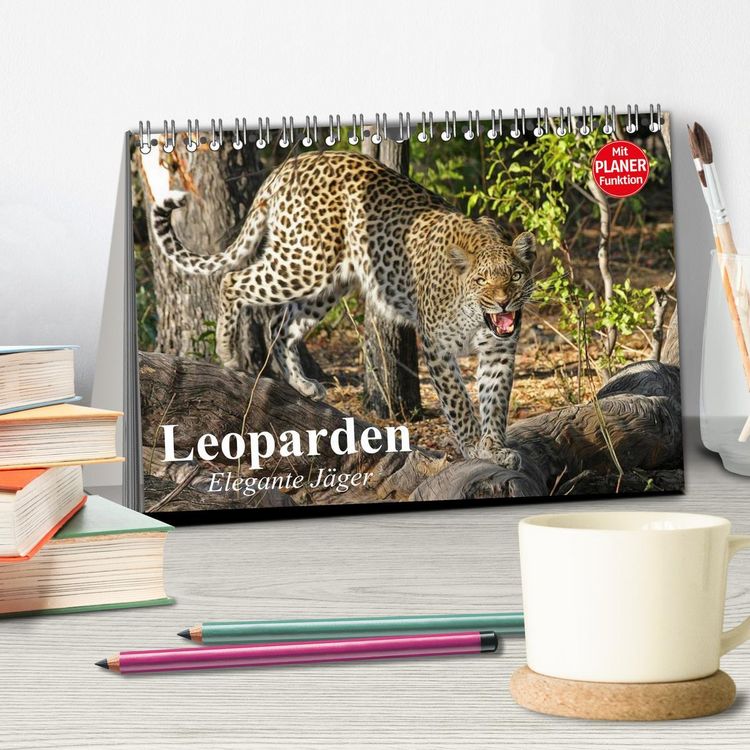 Produktbild: Leoparden. Elegante J&auml;ger (Tischkalender 2026 DIN A5 quer), CALVENDO Monatskalender