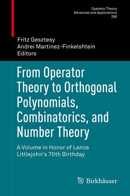 Produktbild: From Operator Theory to Orthogonal Polynomials, Combinatorics, and Number Theory