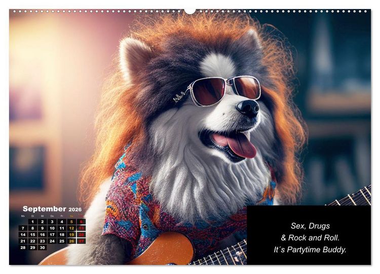 Produktbild: Der tierisch lustige Husky Kalender (Wandkalender 2026 DIN A2 quer), CALVENDO Monatskalender