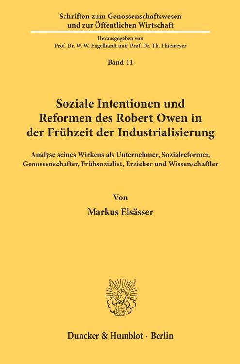 Produktbild: Soziale Intentionen und Reformen des Robert Owen in der Fr&uuml;hzeit der Industrialisierung.