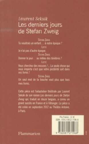 Produktbild: Les derniers jours de Stefan Zweig