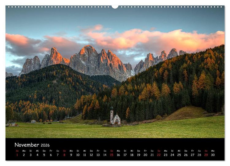 Produktbild: DIE ALPEN - Schroffe Gipfel und stille Seen (Wandkalender 2026 DIN A2 quer), CALVENDO Monatskalender