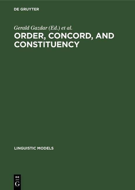 Produktbild: Order, Concord, and Constituency
