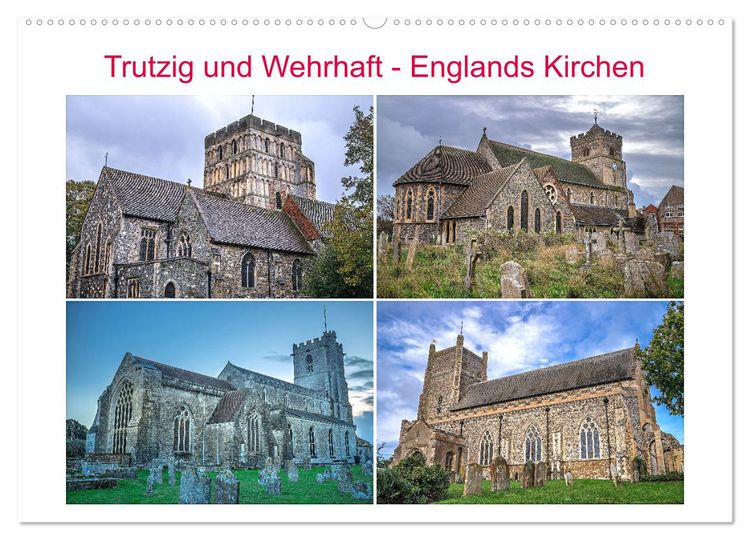 Produktbild: Trutzig und Wehrhaft - Englands Kirchen (Wandkalender 2026 DIN A2 quer), CALVENDO Monatskalender