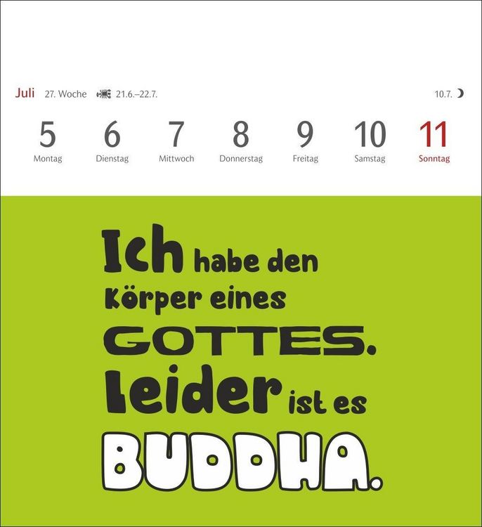 Produktbild: Typo-Spr&uuml;che-Kalender Postkartenkalender 2027 - Wochenkalender mit 53 Postkarten