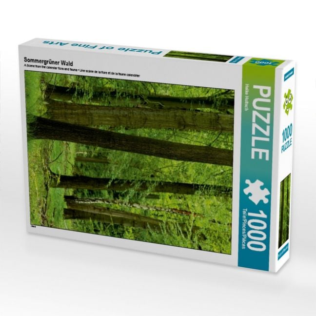 Produktbild: CALVENDO Puzzle Sommergr&uuml;ner Wald | 1000 Teile Lege-Gr&ouml;&szlig;e 64x48cm Foto-Puzzle f&uuml;r gl&uuml;ckliche Stunden