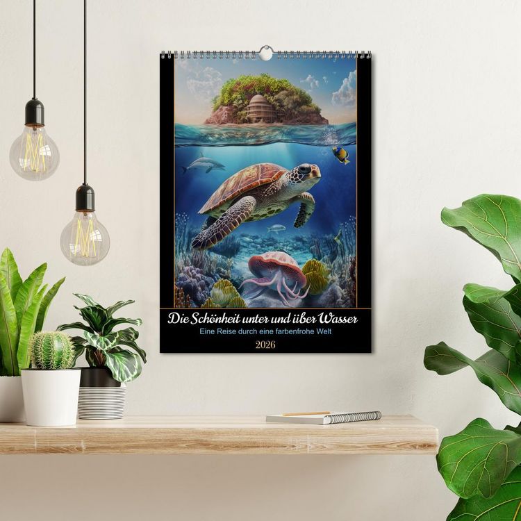 Produktbild: Die Sch&ouml;nheit unter und &uuml;ber Wasser (Wandkalender 2026 DIN A3 hoch), CALVENDO Monatskalender