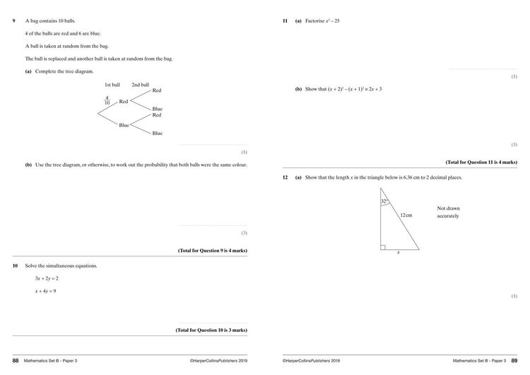 Produktbild: Edexcel GCSE 9-1 Maths Higher Practice Papers