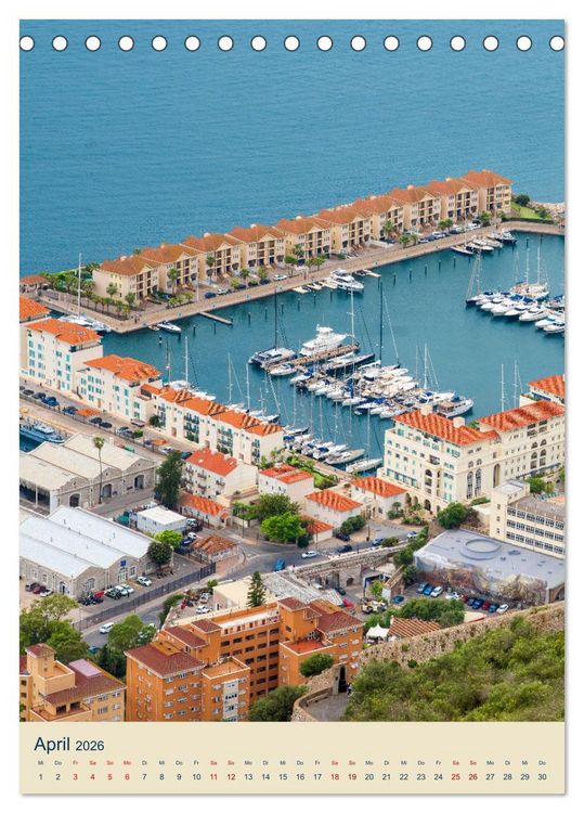 Produktbild: Gibraltar - Die Heimat der Berberaffen auf dem Rock (Tischkalender 2026 DIN A5 hoch), CALVENDO Monatskalender