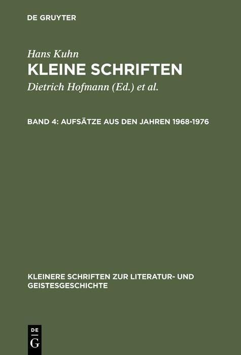 Produktbild: Aufs&auml;tze aus den Jahren 1968-1976