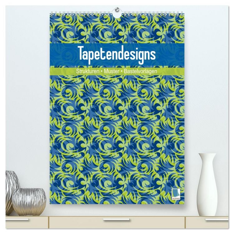 Produktbild: Tapetendesigns &ndash; Strukturen, Muster und Bastelvorlagen (hochwertiger Premium Wandkalender 2026 DIN A2 hoch), Kunstdruck in Hochglanz