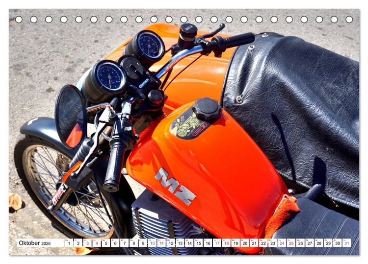 Produktbild: MZ ETZ 251 - Letztes Motorrad der DDR (Tischkalender 2026 DIN A5 quer), CALVENDO Monatskalender