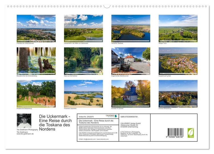 Produktbild: Die Uckermark - Eine Reise durch die Toskana des Nordens (hochwertiger Premium Wandkalender 2027 DIN A2 quer), Kunstdruck in Hochglanz