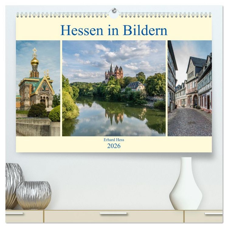 Produktbild: Hessen in Bildern (hochwertiger Premium Wandkalender 2026 DIN A2 quer), Kunstdruck in Hochglanz