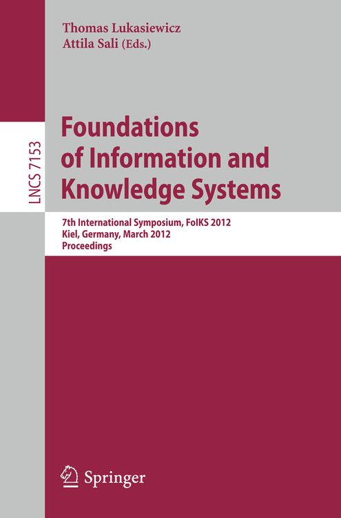Bild vom Artikel Foundations of Information and Knowledge Systems vom Autor Thomas Lukasiewicz