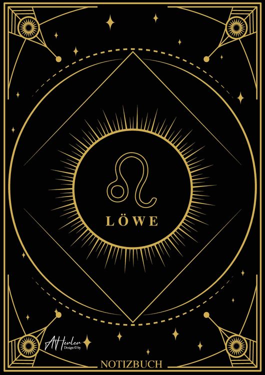 Produktbild: Edles Notizbuch Sternzeichen L&ouml;we | Designed by Alfred Herler