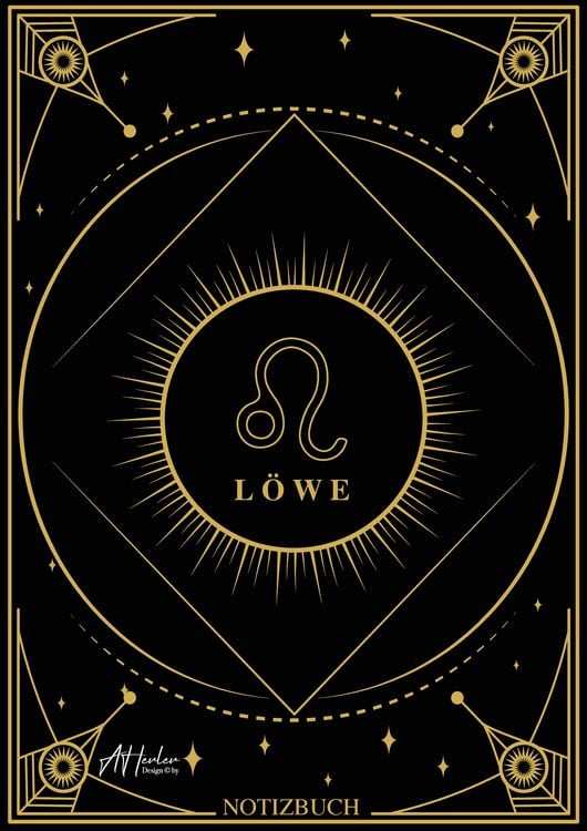 Produktbild: Edles Notizbuch Sternzeichen L&ouml;we | Designed by Alfred Herler