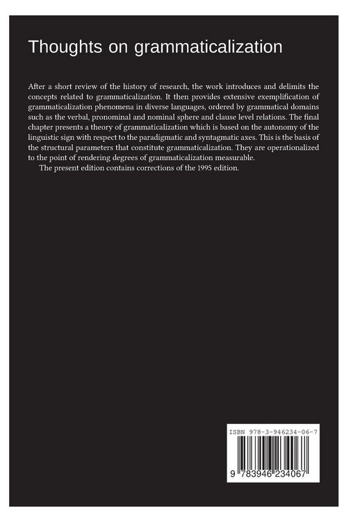 Produktbild: Thoughts on grammaticalization