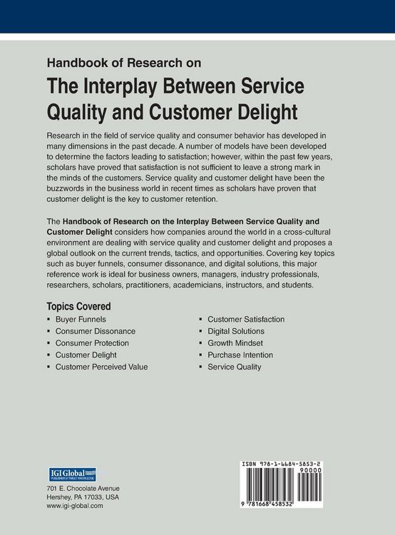 Produktbild: Handbook of Research on the Interplay Between Service Quality and Customer Delight