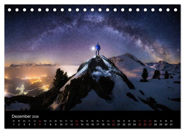 Produktbild: Sternensucher - Landschaft unter Sternen (Tischkalender 2026 DIN A5 quer), CALVENDO Monatskalender