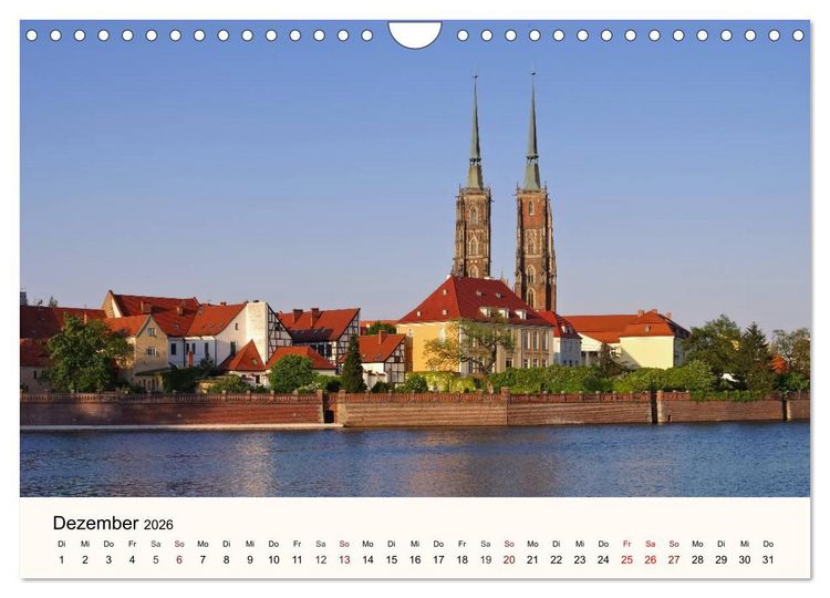 Produktbild: Die Dominsel - Historisches Zentrum der Stadt Breslau (Wandkalender 2026 DIN A4 quer), CALVENDO Monatskalender